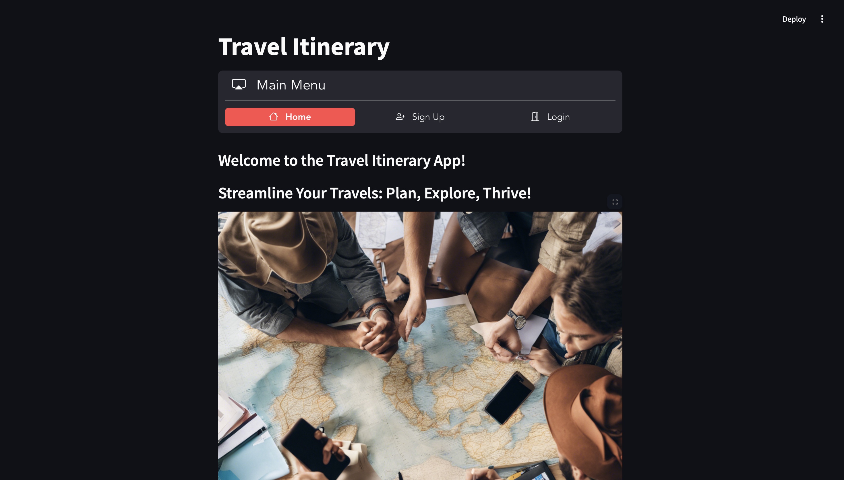 Travel_Itinerary_Planner website preview image